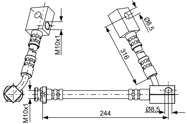 BOSCH 1 987 481 837 Bremsschlauch