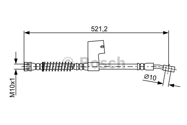 BOSCH 1 987 481 860 Flessibile del freno-Flessibile del freno-Ricambi Euro