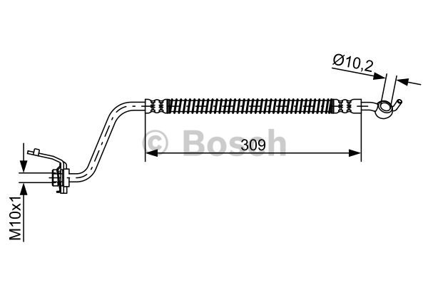 BOSCH 1 987 481 889 Flessibile del freno-Flessibile del freno-Ricambi Euro