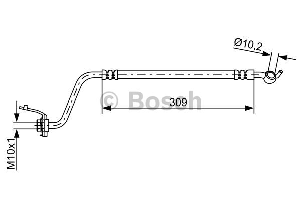 BOSCH 1 987 481 890 Flessibile del freno-Flessibile del freno-Ricambi Euro