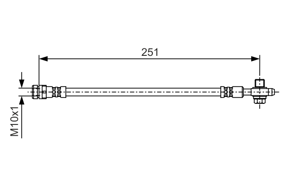 BOSCH 1 987 481 A27 Flessibile del freno-Flessibile del freno-Ricambi Euro