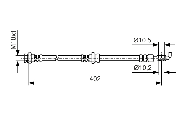 BOSCH 1 987 481 A46 Flessibile del freno-Flessibile del freno-Ricambi Euro