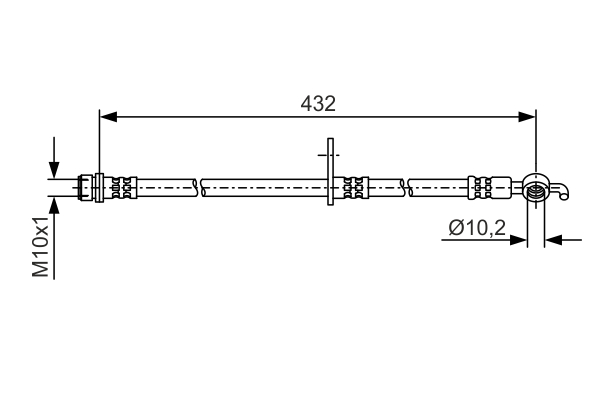 BOSCH 1 987 481 A58 Flessibile del freno-Flessibile del freno-Ricambi Euro