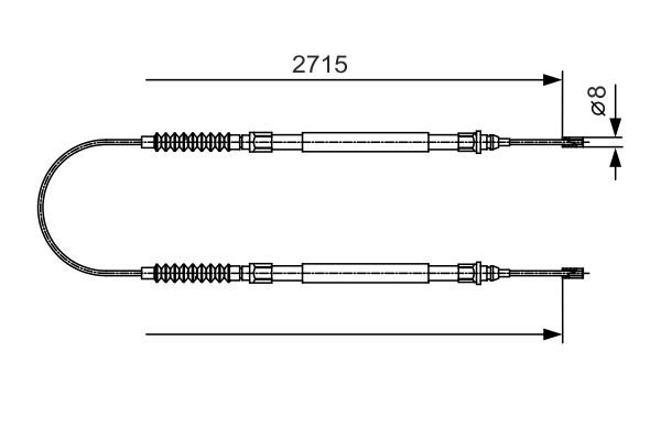 BOSCH 1 987 482 003 Cavo comando, Freno stazionamento