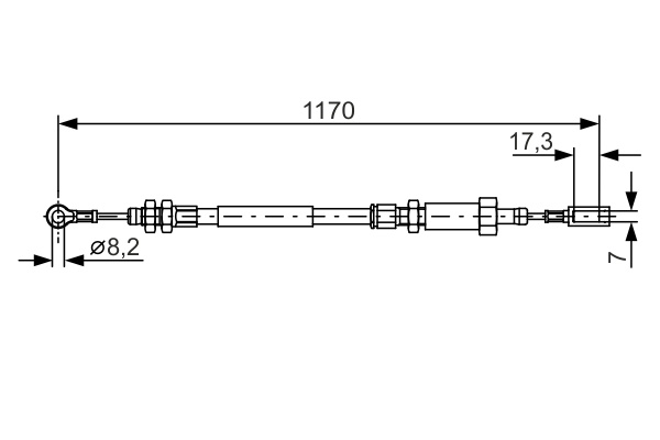 BOSCH 1 987 482 004 Cable,...