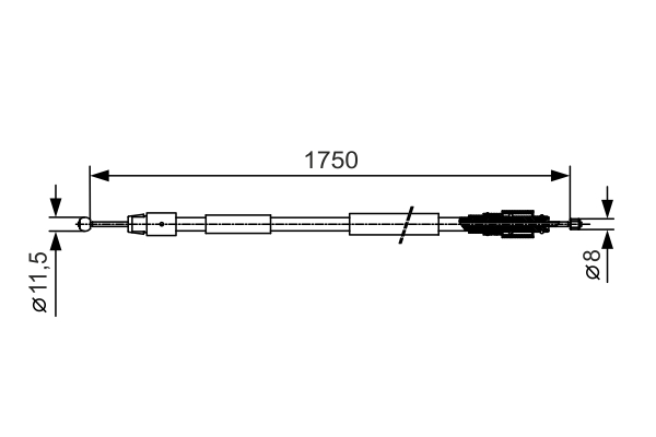 BOSCH 1 987 482 018 Cavo comando, Freno stazionamento-Cavo comando, Freno stazionamento-Ricambi Euro