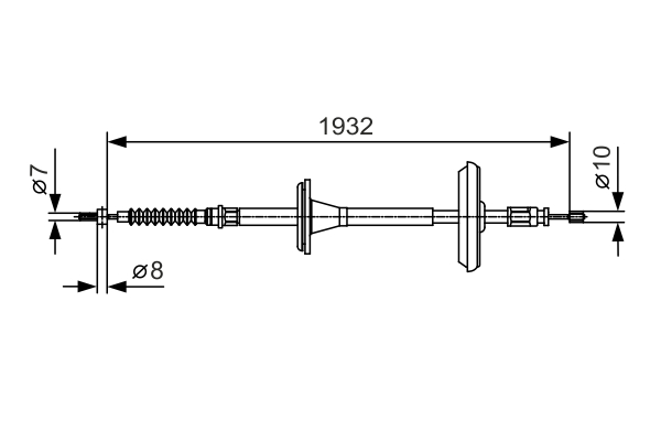 BOSCH 1 987 482 021 Cavo comando, Freno stazionamento-Cavo comando, Freno stazionamento-Ricambi Euro