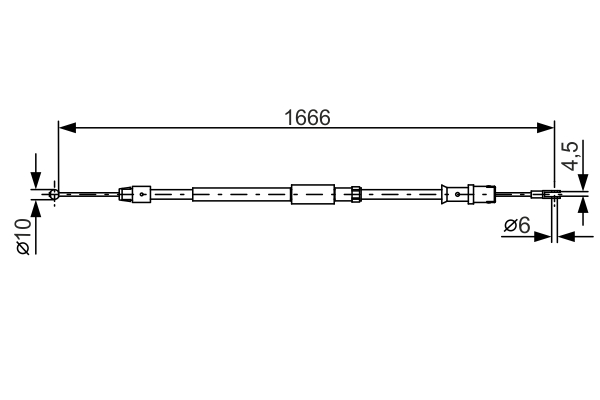 BOSCH 1 987 482 032 Cavo comando, Freno stazionamento-Cavo comando, Freno stazionamento-Ricambi Euro