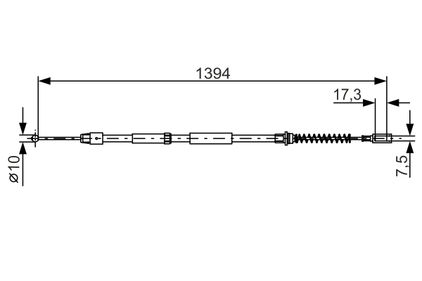 BOSCH 1 987 482 033 Cavo comando, Freno stazionamento