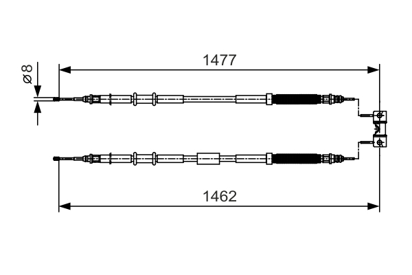 BOSCH 1 987 482 037 Cavo comando, Freno stazionamento