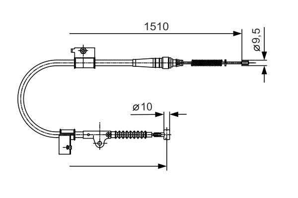 BOSCH 1 987 482 050 Cavo comando, Freno stazionamento