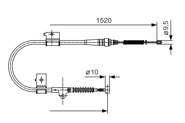 BOSCH 1 987 482 051 Cavo comando, Freno stazionamento