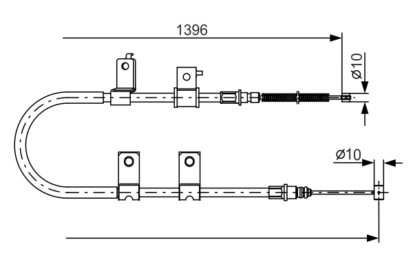 BOSCH 1 987 482 083 Cavo comando, Freno stazionamento-Cavo comando, Freno stazionamento-Ricambi Euro