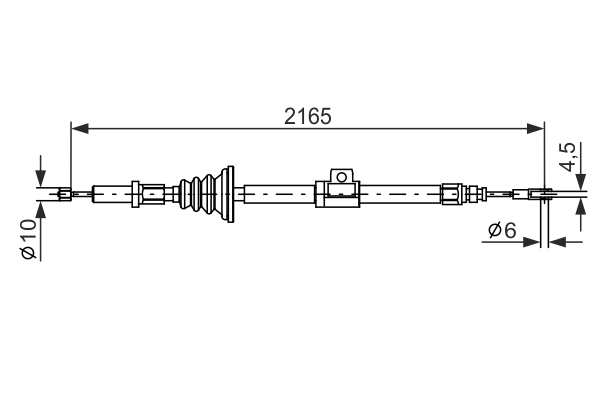 BOSCH 1 987 482 105 Cavo comando, Freno stazionamento-Cavo comando, Freno stazionamento-Ricambi Euro