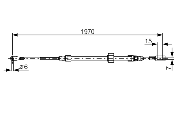 BOSCH 1 987 482 131 Cavo comando, Freno stazionamento