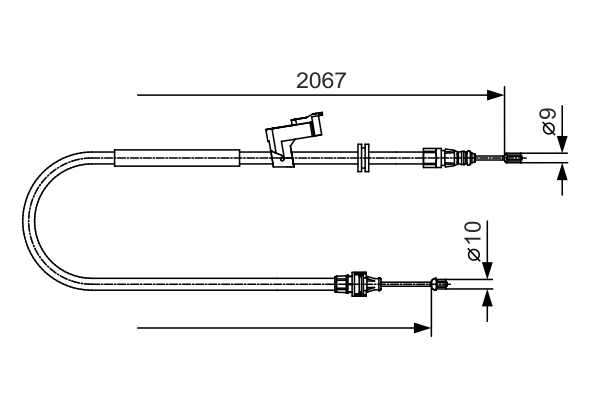 BOSCH 1 987 482 134 Cavo comando, Freno stazionamento-Cavo comando, Freno stazionamento-Ricambi Euro