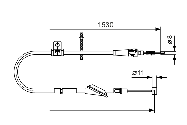 BOSCH 1 987 482 136 Cavo comando, Freno stazionamento-Cavo comando, Freno stazionamento-Ricambi Euro