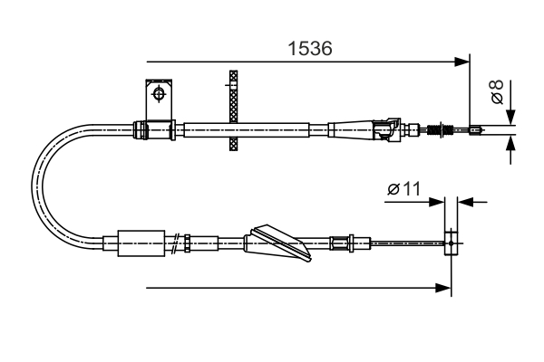 BOSCH 1 987 482 137 Cavo comando, Freno stazionamento-Cavo comando, Freno stazionamento-Ricambi Euro