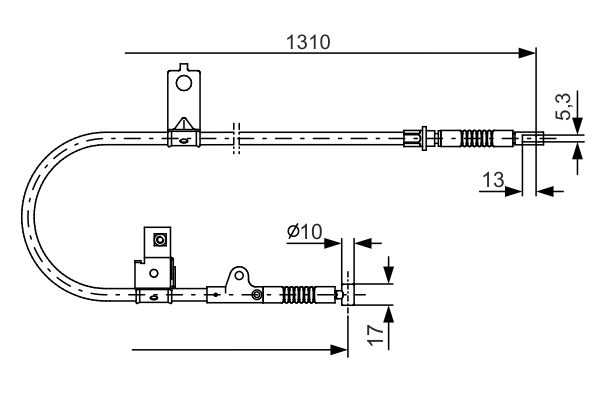 BOSCH 1 987 482 151 Cavo comando, Freno stazionamento-Cavo comando, Freno stazionamento-Ricambi Euro