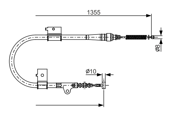 BOSCH 1 987 482 152 Cavo comando, Freno stazionamento-Cavo comando, Freno stazionamento-Ricambi Euro