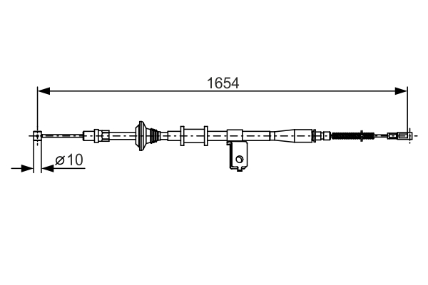 BOSCH 1 987 482 172 Cavo comando, Freno stazionamento-Cavo comando, Freno stazionamento-Ricambi Euro