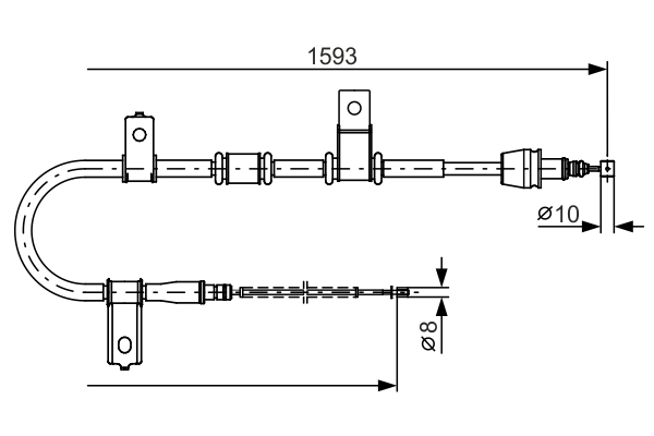 BOSCH 1 987 482 224 Cavo comando, Freno stazionamento