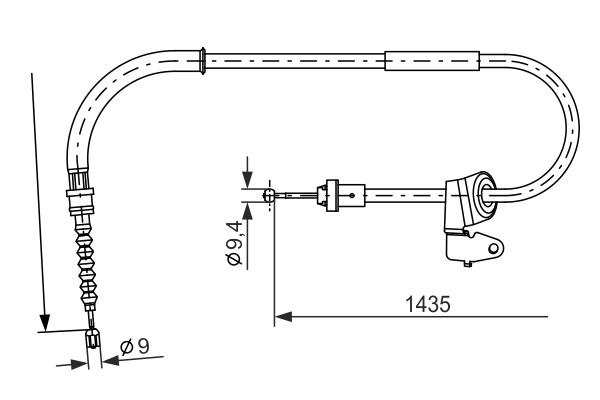 BOSCH 1 987 482 230 Cavo comando, Freno stazionamento-Cavo comando, Freno stazionamento-Ricambi Euro