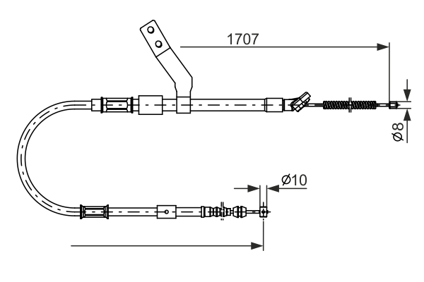 BOSCH 1 987 482 260 Cavo comando, Freno stazionamento-Cavo comando, Freno stazionamento-Ricambi Euro