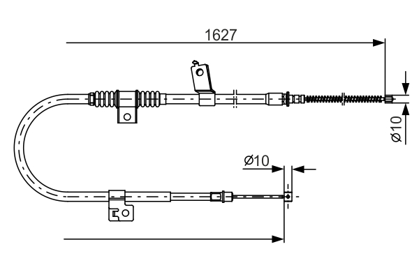 BOSCH 1 987 482 274 Cavo comando, Freno stazionamento-Cavo comando, Freno stazionamento-Ricambi Euro