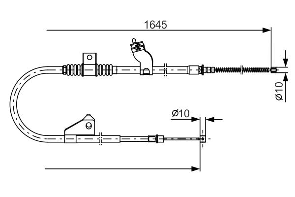 BOSCH 1 987 482 275 Cavo comando, Freno stazionamento-Cavo comando, Freno stazionamento-Ricambi Euro