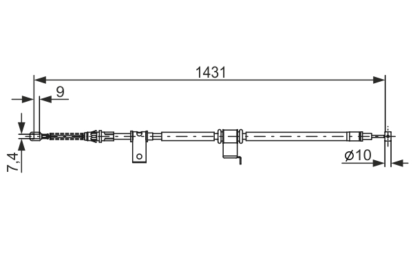 BOSCH 1 987 482 293 Cavo comando, Freno stazionamento