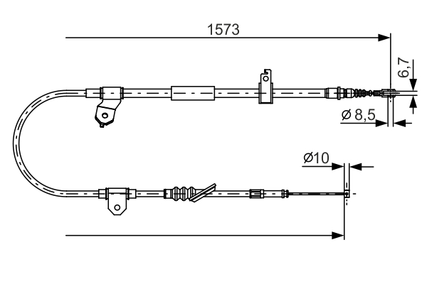 BOSCH 1 987 482 299 Cavo comando, Freno stazionamento-Cavo comando, Freno stazionamento-Ricambi Euro