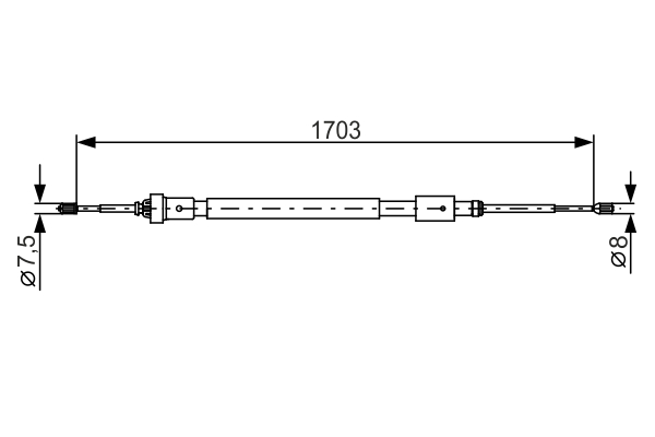 BOSCH 1 987 482 315 Cavo comando, Freno stazionamento-Cavo comando, Freno stazionamento-Ricambi Euro