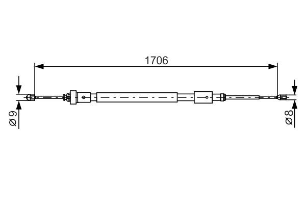 BOSCH 1 987 482 316 Cavo comando, Freno stazionamento