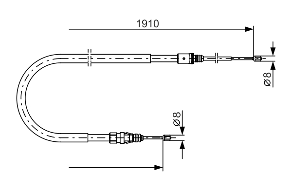 BOSCH 1 987 482 323 Cavo comando, Freno stazionamento-Cavo comando, Freno stazionamento-Ricambi Euro