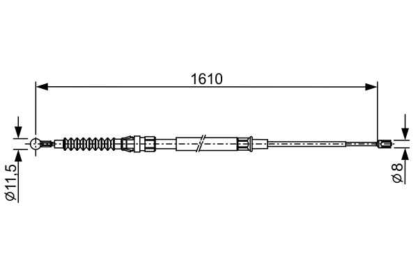 BOSCH 1 987 482 326 Seilzug, Feststellbremse