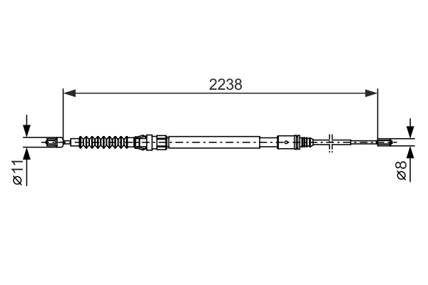 BOSCH 1 987 482 373 Cavo comando, Freno stazionamento