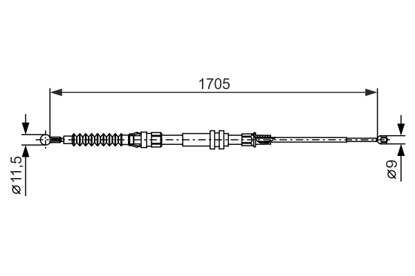 BOSCH 1 987 482 377 Cavo comando, Freno stazionamento