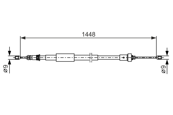 BOSCH 1 987 482 386 Cavo comando, Freno stazionamento-Cavo comando, Freno stazionamento-Ricambi Euro