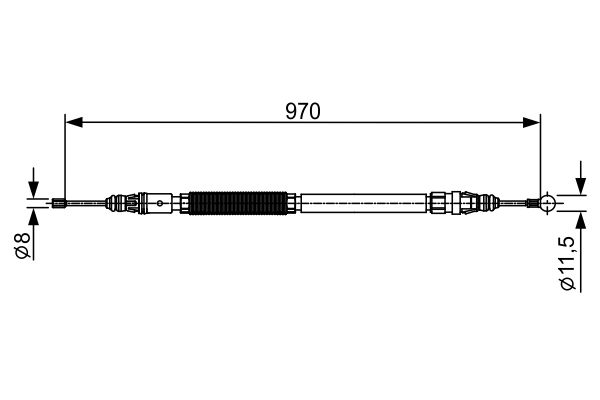 BOSCH 1 987 482 429 Seilzug, Feststellbremse