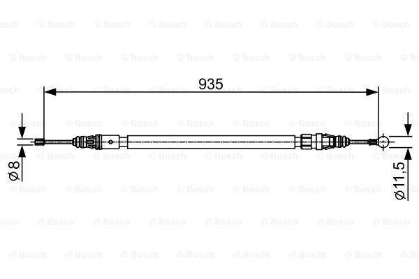 BOSCH 1 987 482 430 Cavo comando, Freno stazionamento-Cavo comando, Freno stazionamento-Ricambi Euro