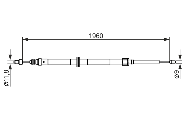 BOSCH 1 987 482 432 Cavo comando, Freno stazionamento-Cavo comando, Freno stazionamento-Ricambi Euro