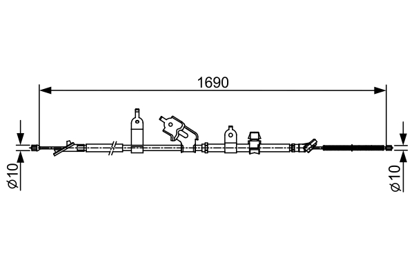 BOSCH 1 987 482 443 Seilzug, Feststellbremse