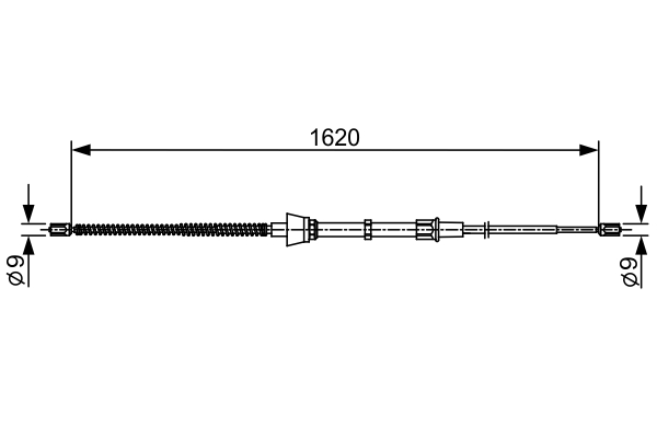 BOSCH 1 987 482 448 Seilzug, Feststellbremse