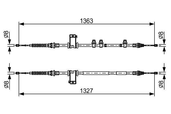 BOSCH 1 987 482 453 Seilzug, Feststellbremse