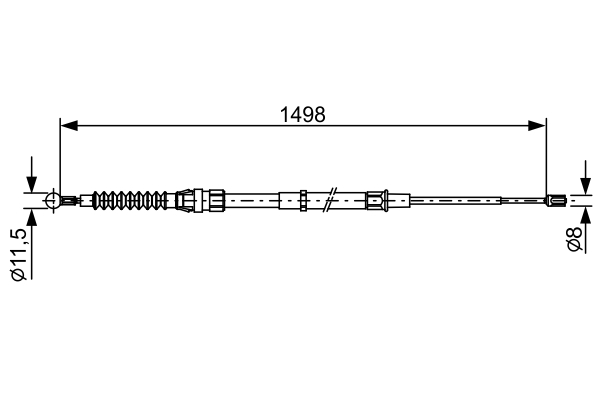 BOSCH 1 987 482 455 Seilzug, Feststellbremse