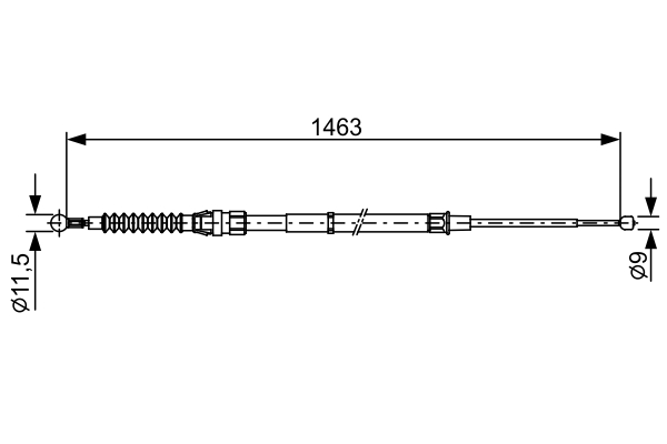 BOSCH 1 987 482 456 Seilzug, Feststellbremse