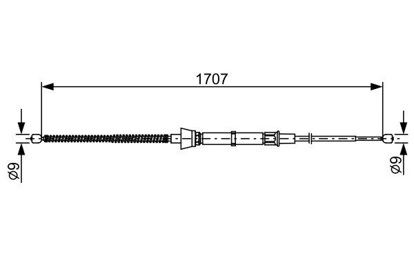 BOSCH 1 987 482 457 Seilzug, Feststellbremse