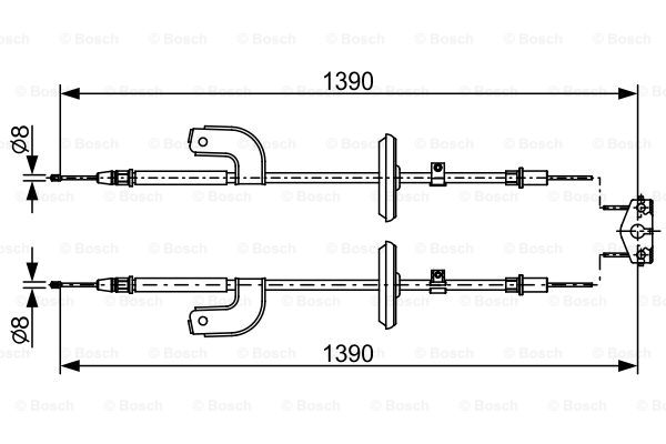 BOSCH 1 987 482 459 Cavo comando, Freno stazionamento-Cavo comando, Freno stazionamento-Ricambi Euro