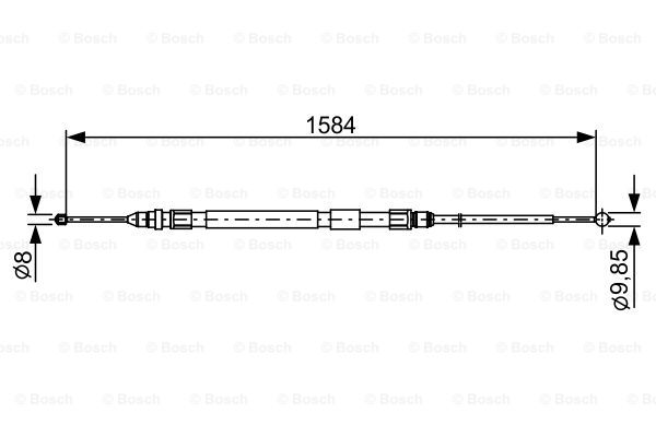 BOSCH 1 987 482 491 Cavo comando, Freno stazionamento-Cavo comando, Freno stazionamento-Ricambi Euro